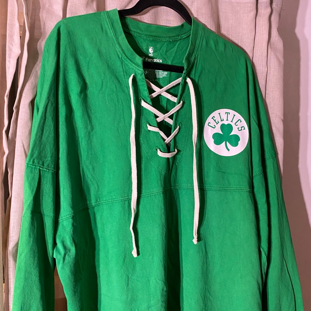 Celtics Oversized Long Sleeve Top Medium